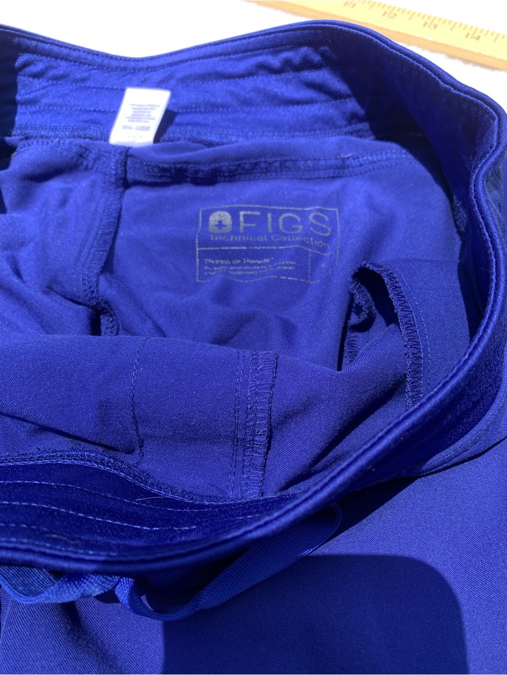 Figs Women's Flare Scrub Pants in Royal Blue - Picture 8 of 8
